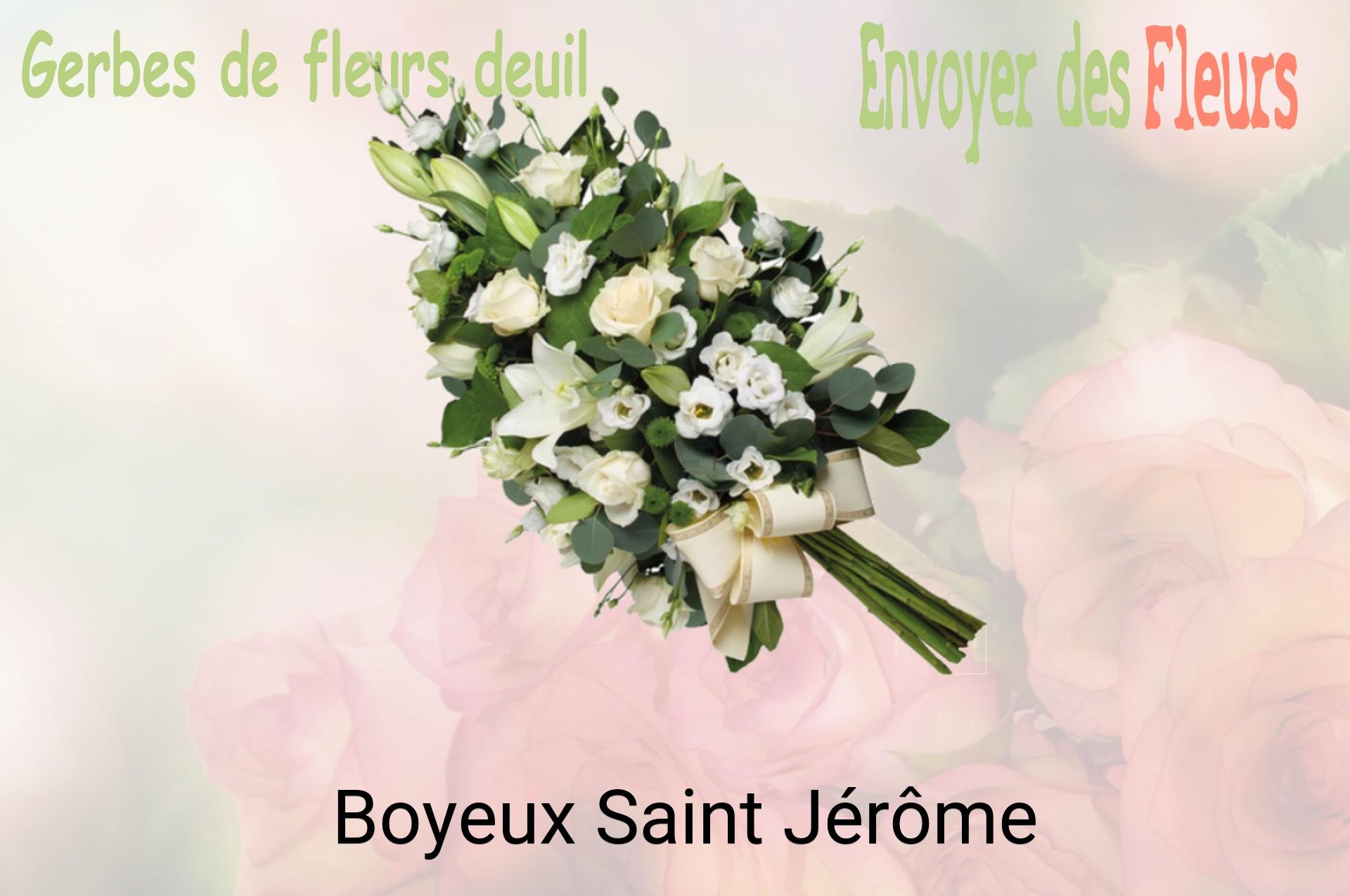 Gerbe de fleurs de deuil livrée à Boyeux-Saint-Jérôme